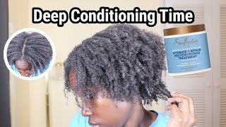 Deep Conditioning Time  Shea Moisture Hydrate  Repair Protein Power Treatment [upl. by Aihsital]