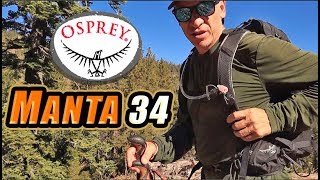 OSPREY Manta 34 Day Pack REVIEW  Off Trail HIKE to Water Falls [upl. by Margarida307]