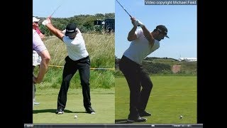 Jon Rahm golf swing  Long Iron faceon amp downtheline July 2017 [upl. by Noelle]