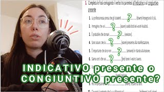 Presente indicativo o congiuntivo EASY Italian grammar exercise [upl. by Sucramaj]