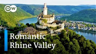 Castles Along the Rhine River From Bingen to Koblenz  Germanys Upper Middle Rhine Valley by Drone [upl. by Rakabuba]