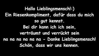 Lieblingsmensch Namika Lyrics [upl. by Erdnoed874]