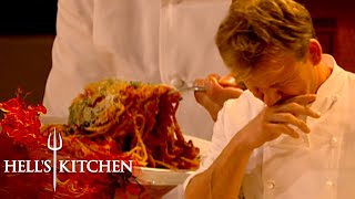 Gordon RIPPING Into Food For The First Time On Hells Kitchen [upl. by Thar]