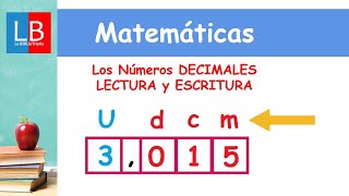 Los Números DECIMALES LECTURA y ESCRITURA ✔👩‍🏫 PRIMARIA [upl. by Demb595]