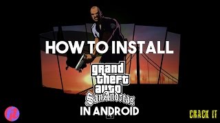 How to Install GTA Sanandreas in Android with OBB Data2017 [upl. by Ahsyekat]