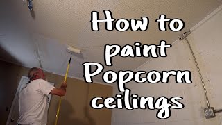 HOW TO PAINT POPCORN CEILINGS [upl. by Lehmann]