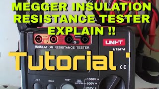 HOW TO USE MEGGER INSULATION TESTER or insulation resistance tester UNI T  ELECTROMECHANICAL [upl. by Ivie197]