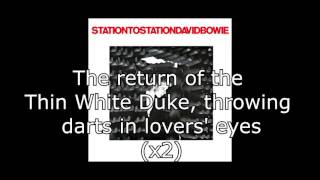 Station to Station  David Bowie  Lyrics [upl. by Ahsinyd460]