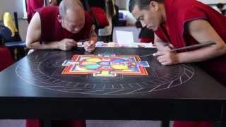 Tibetan Monks Create Sand Mandala at Clark College in Vancouver WA [upl. by Gui]