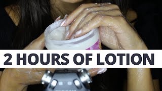 ASMR 2 HOURS OF LOTION HAND SOUNDS NO TALKING [upl. by Llennod]