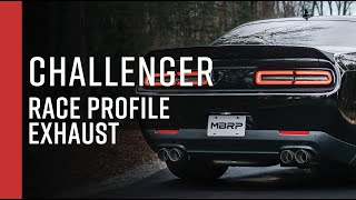 DODGE CHALLENGER  MBRP 3quot CatBack Quad Rear Exit Race Profile Exhaust Overview [upl. by Holloway]