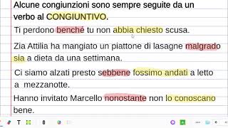 CONGIUNTIVO E CONGIUNZIONI [upl. by Suiradel]