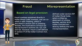 What is Difference Between Fraud amp Misrepresentation [upl. by Ahtiekal114]