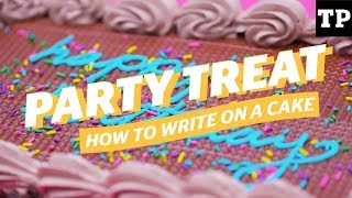 How to write a birthday message on a cake [upl. by Dessma]