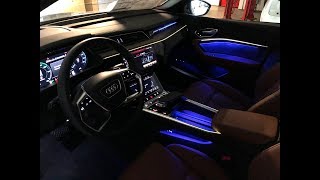 All New Audi etron Ambient Lighting Tutorial Better Than Tesla [upl. by Akkahs]