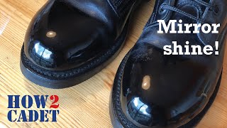 How to polish Cadet boots [upl. by Ennaerb]