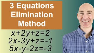 Solving Systems of 3 Equations Elimination [upl. by Freudberg]