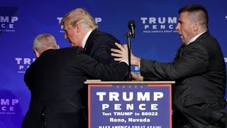 Donald Trump rushed off stage during rally in Nevada [upl. by Wyne951]