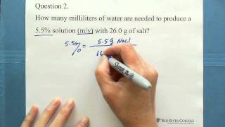 5 Concentration of a Solution Mass  Volume Percent mv 1 [upl. by Luhey]