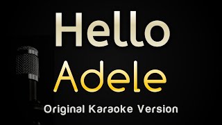 Hello  Adele Karaoke Songs With Lyrics  Original Key [upl. by Aneeuq]