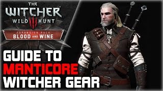 WITCHER 3 Manticore Armor Set GUIDE ► Diagrams Locations Crafting Stats Appearance [upl. by Meagher]