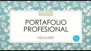 Portafolio Profesional en PowerPoint por enlaces [upl. by Ailene]