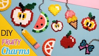 DIY Fruity Back to School Perler Bead Charms Part 2 [upl. by Betteanne]