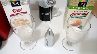 Oat Milk vs Almond Milk part 2 Frothing Test [upl. by Sibbie]