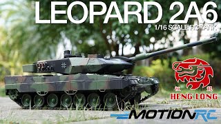 Leopard 2A6  Heng Long TK60 RC Tank  Motion RC Overview [upl. by Oisangi]