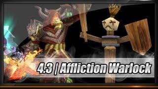 Guide  Warlock  Affliction Patch 43  Talents  Glyphs  Stats  Gems  Enchants  Rotation [upl. by Naoh887]