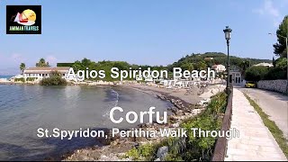 Agios Spiridon Beach front walk Corfu Sept 2020 [upl. by Ynohtnanhoj578]