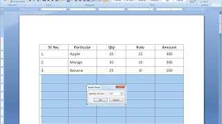 Shortcut key to Insert Rows in Table in MS Word [upl. by Corel765]