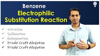 Benzene Part 7 Electrophilic Substitution Reactions  Friedel Crafts Alkylation and Acylation [upl. by Rhodes809]