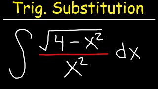 Trigonometric Substitution [upl. by Silda324]