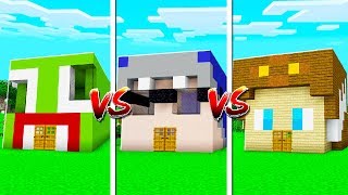 UNSPEAKABLE vs MOOSE vs SHARK MINECRAFT HOUSE [upl. by Grania]