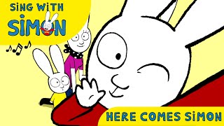 Here comes Simon 🎶  Simons song ❤️🐰🤍  Song for kids Music from opening credits  Nursery Rhymes [upl. by Isoais165]