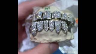 Custom MOISSANITE GRILLZ [upl. by Ecinuahs3]