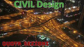 TUTORIAL CIVIL DESIGN 13  QUOTA SEZIONI  Digicorp Ingegneria Srl [upl. by Eiclek]