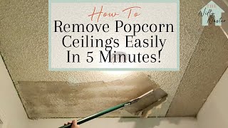 How To Remove Popcorn Ceilings Easily  Remove Popcorn In 5 Minutes [upl. by Freeman790]