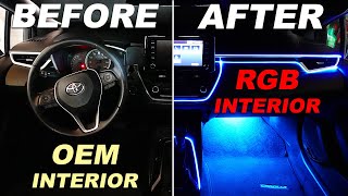 Car Interior Ambient Lighting RGB LED Glow Kit Review Universal Kit for all Vehicles [upl. by Callan]