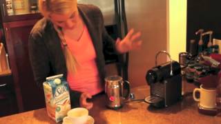 Nespresso Aeroccino Plus Frother Review Frothing Almond Milk [upl. by Drisko675]