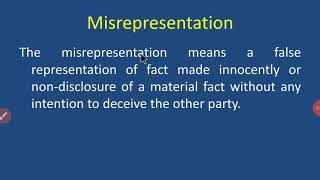 Misrepresentation [upl. by Gibbs]